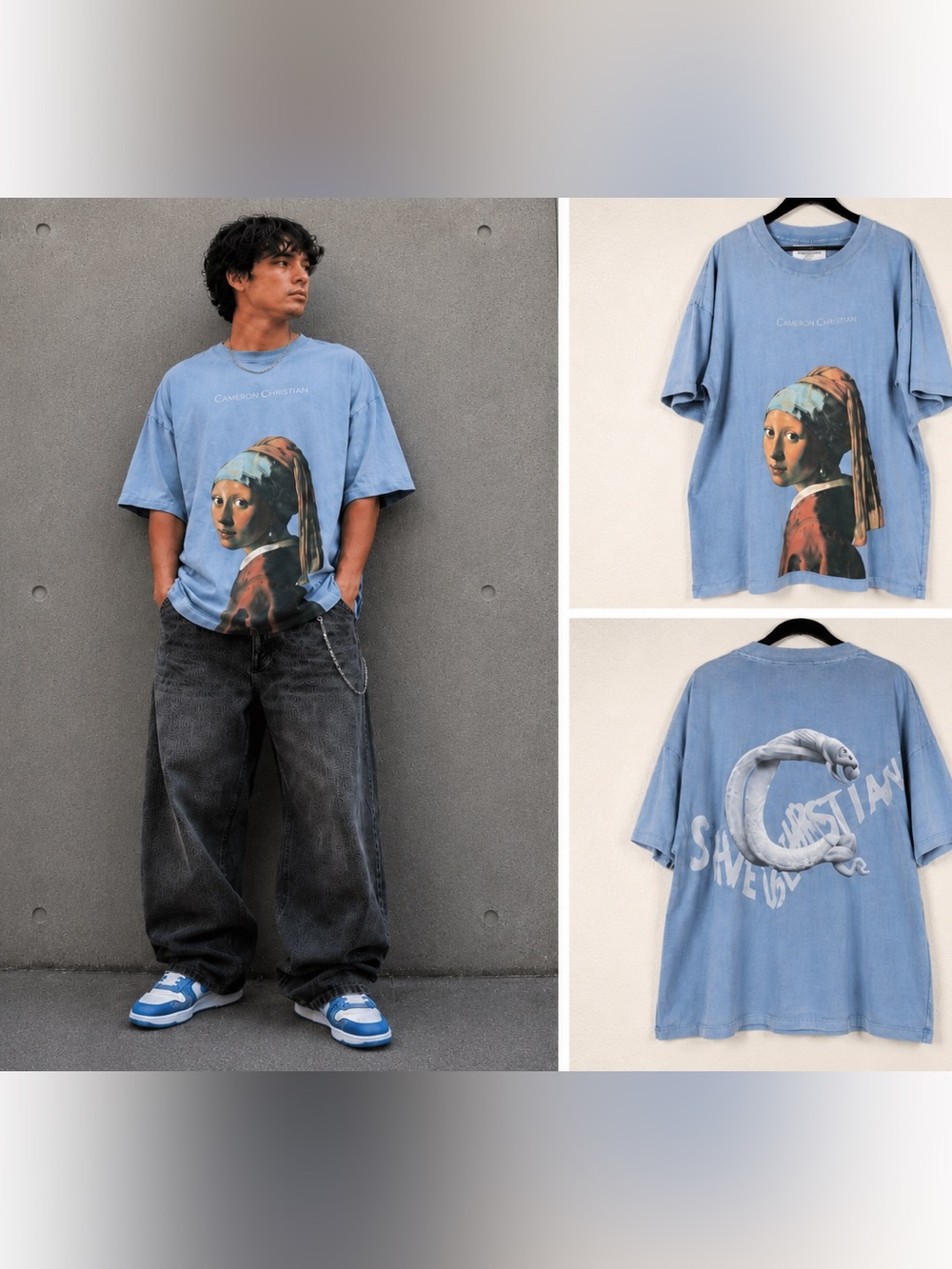 Cameron Christian "Girl With a Pearl Earring" Tee | Serpent Back | L